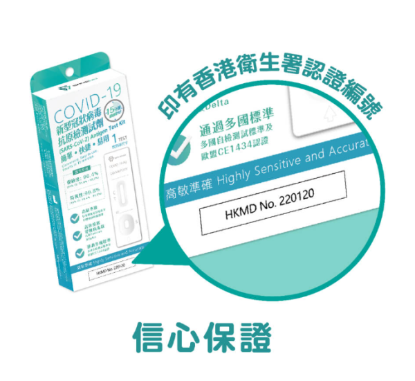 全新升级版SAVEWO新冠快速抗原测试剂(图片来源︰SAVEWO)