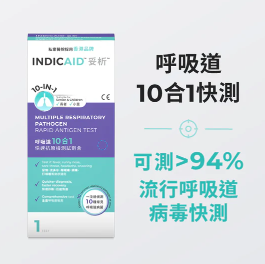 INDICAID“10合1快速测试”(图片来源︰INDICAID)