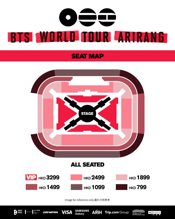 BTS演唱会2027︱BTS世巡《ARIRANG》启德体育馆香港站！门票／票价／公开预售日期／座位表（不断更新）