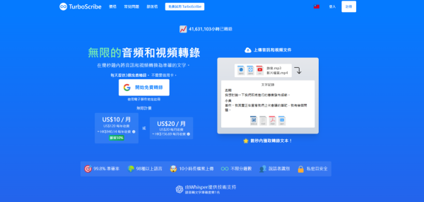 【AI語音轉文字工具】打工仔必備3大網站！免費免註冊一鍵即轉錄：無時間限制、支援粵語最大5GB