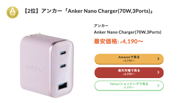 懶人必備 2026日本專業評測9款快速充電器 評分最高僅$162且自帶伸縮充電線