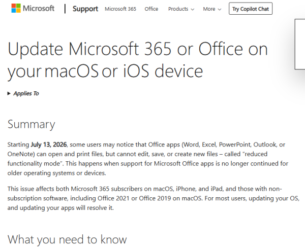 微軟Microsoft 7月封殺 Mac Office 2019編輯功能  買斷版變唯讀檔不能改附4招免費自救 