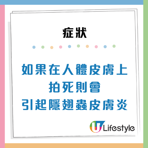 隐翅虫皮肤炎症状（来源：食环署防治虫鼠简讯） 