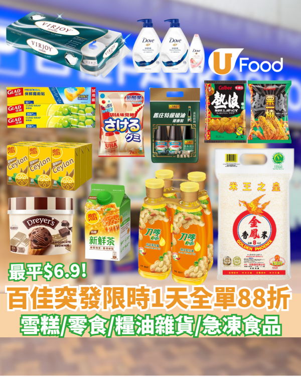 百佳超市優惠突發限時1天全單88折快閃大劈價 門市網購同享/折扣無上限 (附優惠碼)