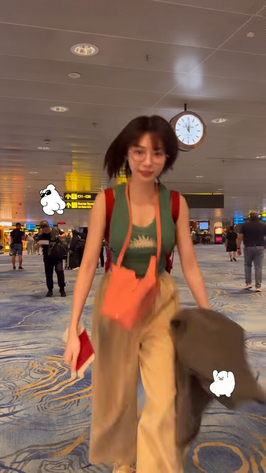 林明禎近鏡狂奔跑驚現大跌蕩胸震機場！34E上圍波濤洶湧衝擊網民︰個Mon都震埋