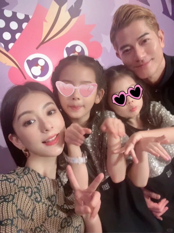 郭富城大女儿二女儿正面照意外曝光！零遮掩高颜值疯传！五官立体神似方媛