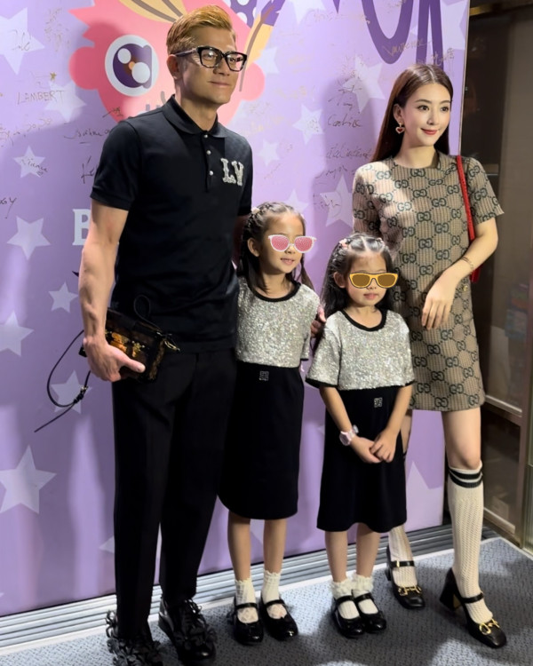 郭富城大女儿二女儿正面照意外曝光！零遮掩高颜值疯传！五官立体神似方媛