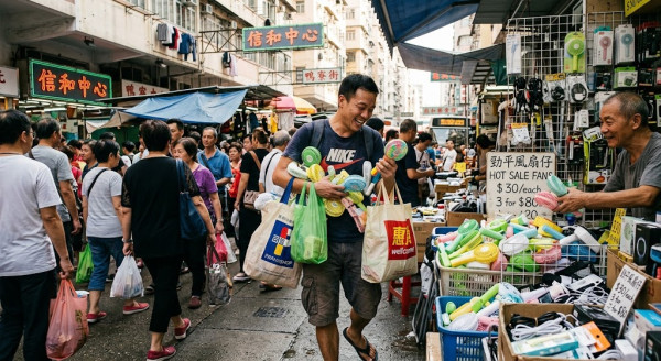 港男收藏20把小风扇成网络热话。图片来源:AI生成图片