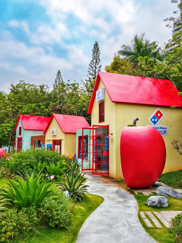 深圳福田園博園新景點免費入場！「APPLE LAND」童話風創意街區 巨型蘋果萌貓＋四大異域花園 