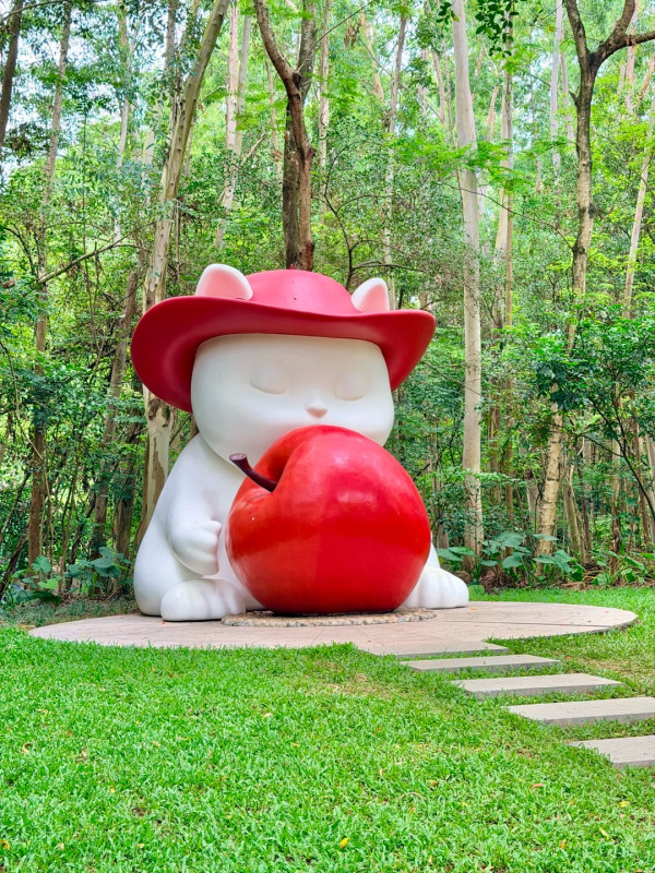 深圳福田園博園新景點免費入場！「APPLE LAND」童話風創意街區 巨型蘋果萌貓＋四大異域花園 