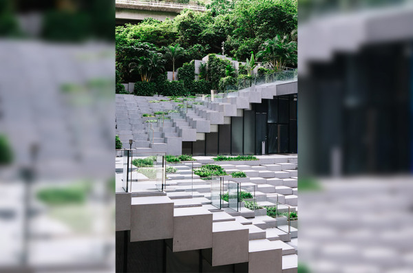 週末好去處｜長沙灣3萬呎「像素化」梯田花園！鬧市幾何隱世綠洲 寵物友善 港鐵站出站5分鐘直達
