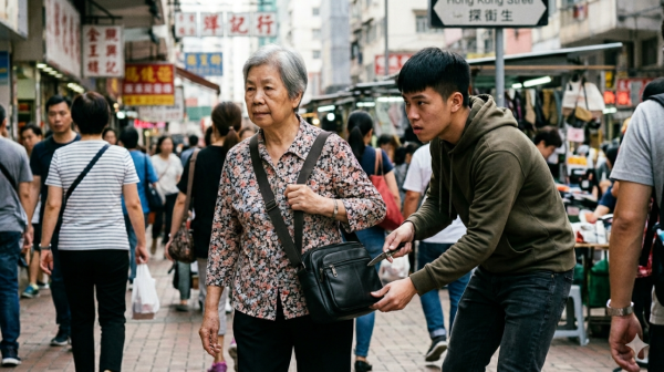 青衣惊现“割袋党”！光天化日专攻1类人手袋割出大洞 街坊惊呼：好猖狂