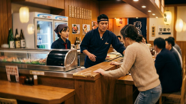 示意图:事主当时已经视觉模糊、头晕,于是走向店员救助。 (AI制图)