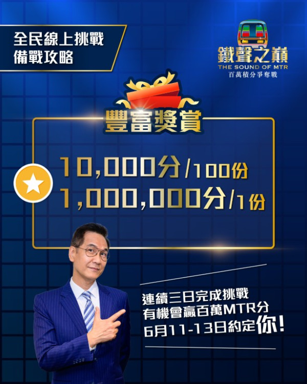 陳啟泰為港鐵久違復出回歸百萬戰場!將為HOY主持新節目《健康百萬大道》