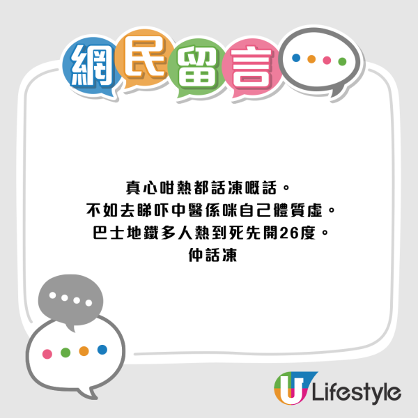 港漂發文公審香港冷氣太凍太離譜！網民狂轟：唔通想喺地鐵聞狐臭酸臭味？