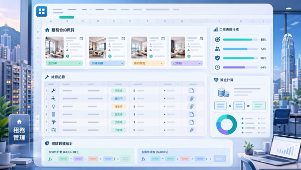 【Google Sheets 神技懶人包】5 個港人實用範本：月供計算、記賬、業主租客清單、KPI 追蹤