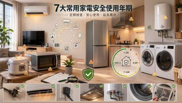 【小心家居陷阱】雪櫃、冷氣機用幾耐要換？拆解 7 大常用家電「安全壽命」 超齡使用隨時變隱形炸彈！ 