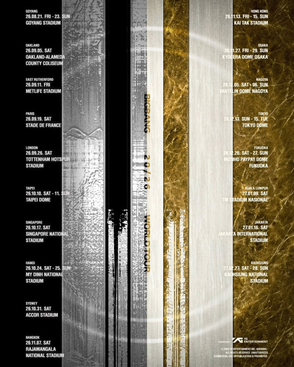 BIGBANG演唱會2026|11月香港啟德開3場!實名制VIP申請、優先購票攻略