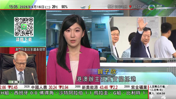 TVB新聞主播賀子欣破相流血出鏡!直播驚見臉頰刮痕滲血 頂硬上表現獲讚專業
