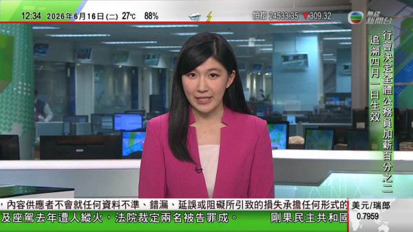 TVB新聞主播賀子欣破相流血出鏡!直播驚見臉頰刮痕滲血 頂硬上表現獲讚專業