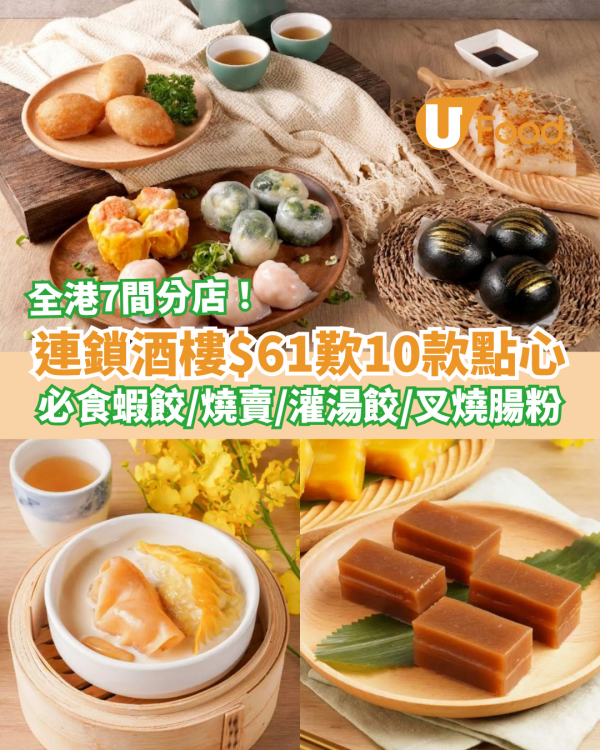飲茶優惠｜連鎖酒樓「茶皇殿」人均$61起歎10款點心！必食蝦餃＋燒賣＋灌湯餃＋叉燒腸粉 (全港7間分店)