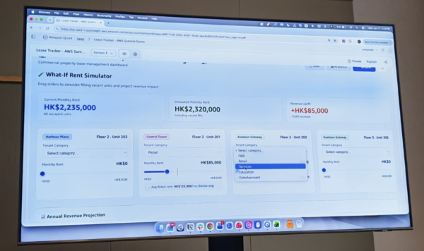 AWS Summit Hong Kong 2026｜Amazon Quick 低門檻部署「AI 同事」一句指令 10 分鐘生成應用程式
