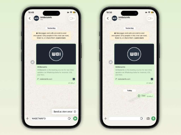WhatsApp 終極防 Cap 圖神功！全新文字「閱後即焚」View Once 功能將登陸 iPhone　講秘密 / Send 密碼必用