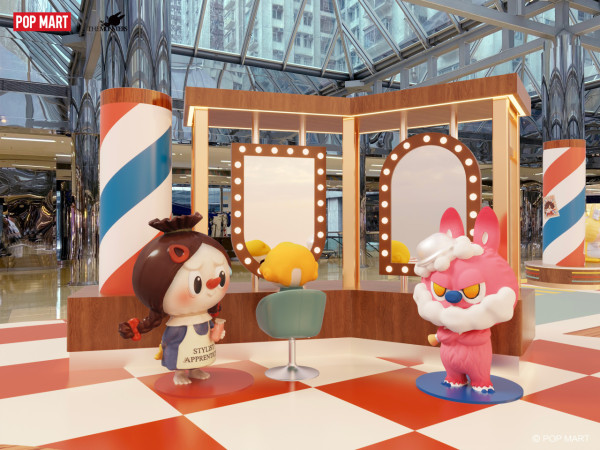 全港首間LABUBU復古理髮店主題展！打卡4米高ZIMOMO+美容師COWAWA！免費影LABUBU相框即影即有