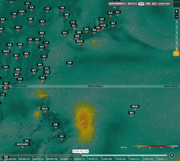 7月初打風？風烏AI預測新颱風逼近香港 即睇各國電腦預測路徑
