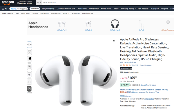 平價入手Apple最強降噪耳機！AirPods Pro 3 迎來歷史新低價 限時68折欲購從速