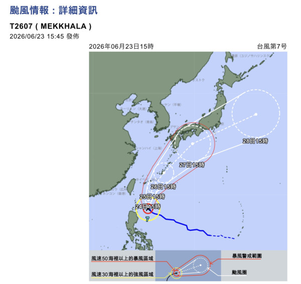雙颱風迫近日本 九州四國料現「警報級」暴雨 7號颱風週末橫過西日本