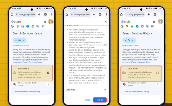 Google搜尋政策大變動！上傳圖片、檔案將被悄悄儲存4年 即睇2招手動關閉防洩密