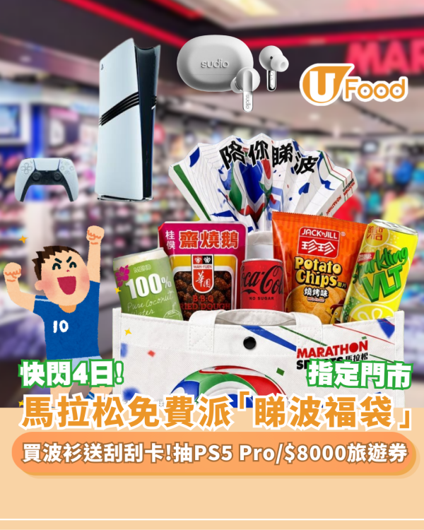 馬拉松免費派福袋  買新波衫加碼100%必中 抽PS5 Pro／$8000旅遊券（附分店名單）
