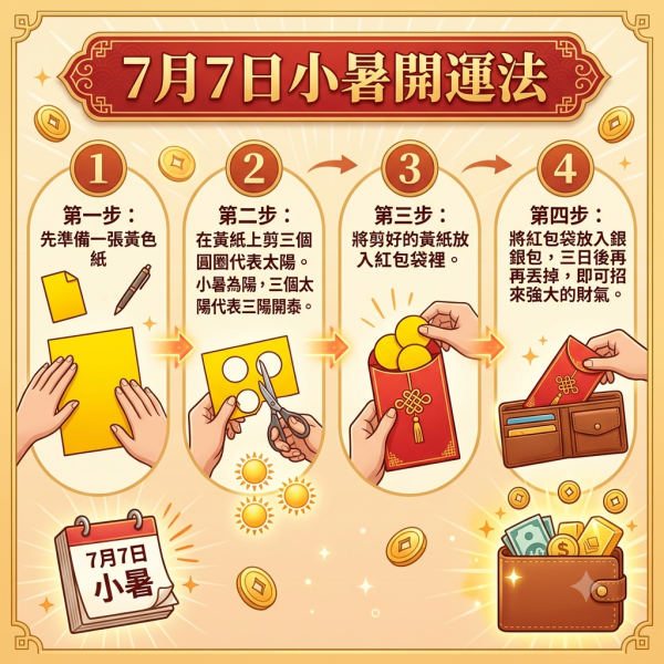 小暑2026｜3類人沖煞小心染病/出意外！專家：一生肖有偏財運 7.7後要買六合彩！教2招開運轉運法