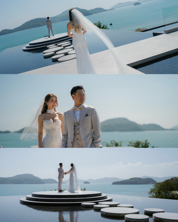 前TVB咪神布吉辦夢幻婚禮！低胸婚紗谷盡36E魔鬼身材！新婚吐心聲：夢想成真