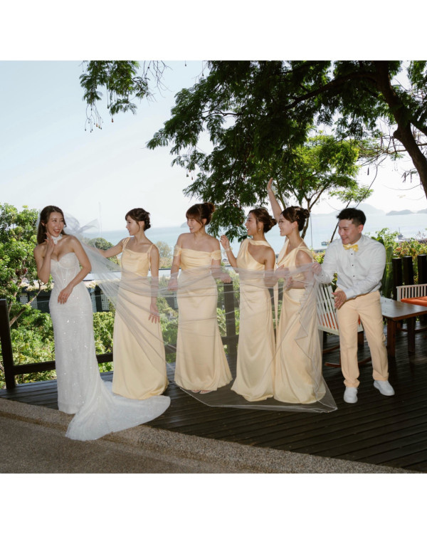 前TVB咪神布吉辦夢幻婚禮！低胸婚紗谷盡36E魔鬼身材！新婚吐心聲：夢想成真