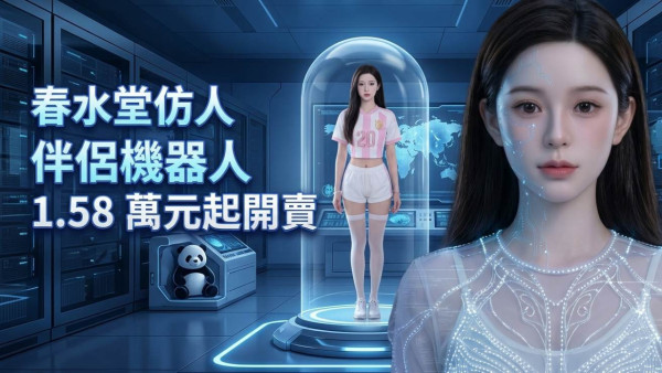 春水堂仿人伴侶機器人 1.58 萬元起開賣！AI 大腦 + 16 主動頭部自由度 8 月起交貨