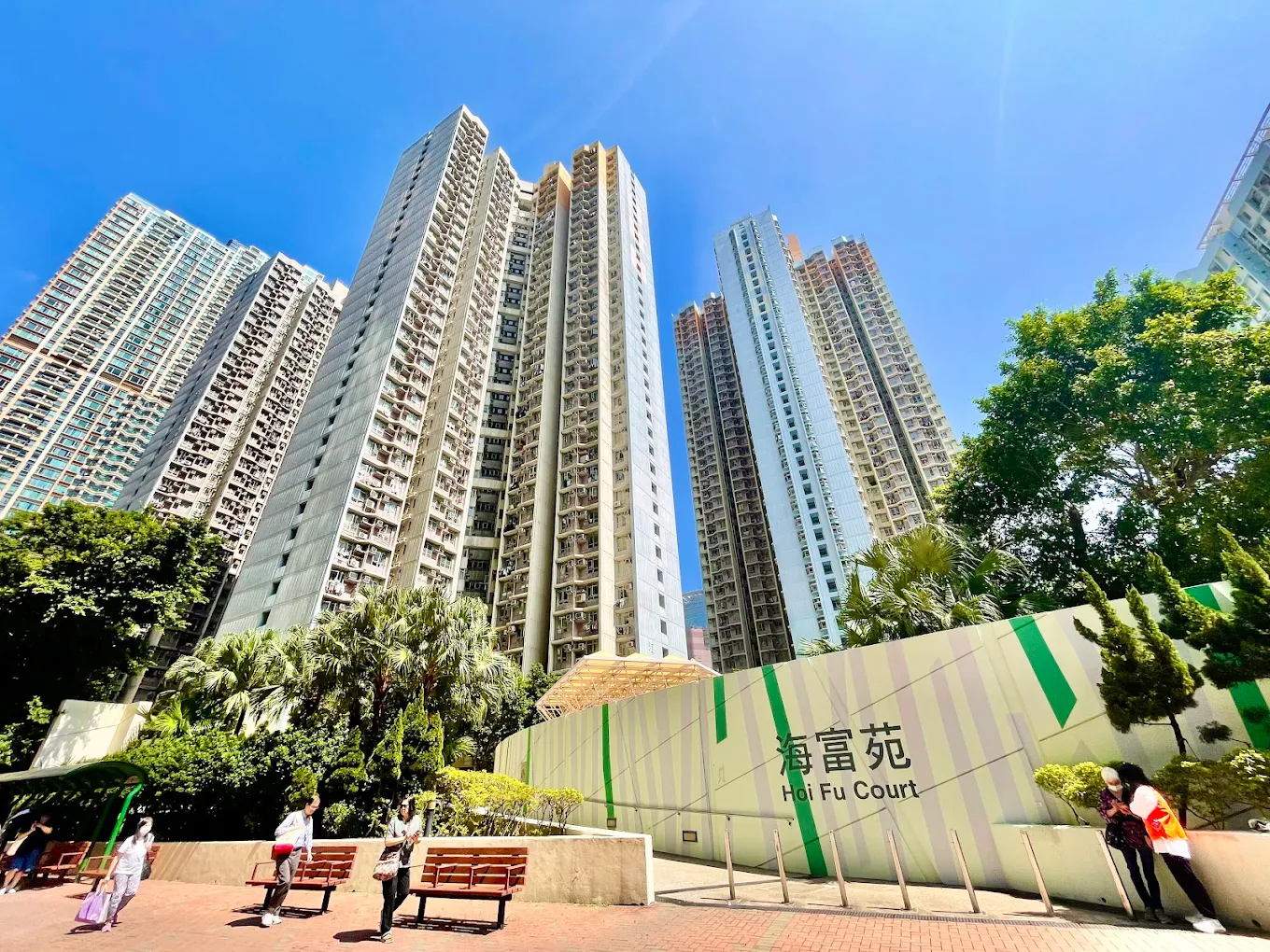 海富苑：同樣是公營房屋，鄰近旺角西，民生購物配套非常成熟。圖片來源：Google Maps