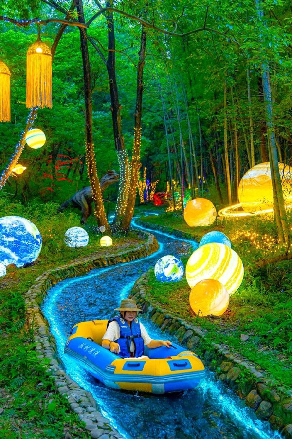 江蘇常州茅山夜漂星河水景遊玩攻略！小動物互動/越野車體驗/日夜雙漂 