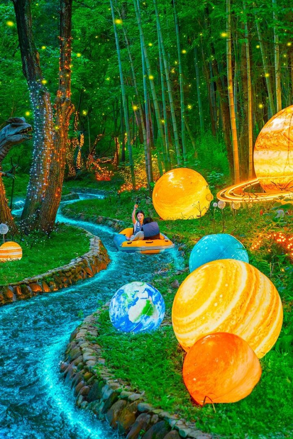 江蘇常州茅山夜漂星河水景遊玩攻略！小動物互動/越野車體驗/日夜雙漂 