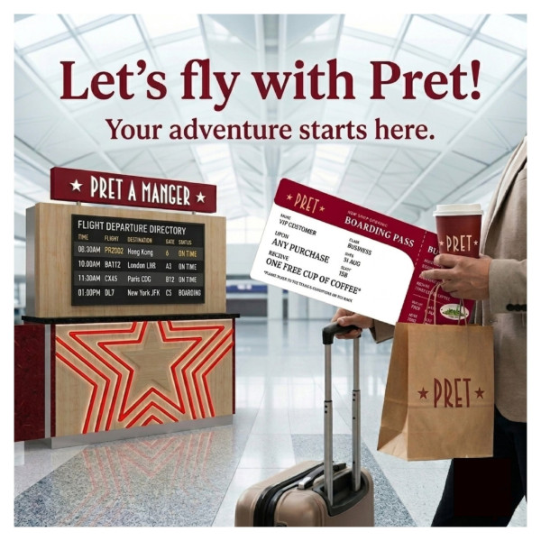 Pret進駐香港機場開2間分店！一連兩個月送免費咖啡/手調飲品！附0元換領咖啡攻略