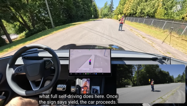 FSD信唔信得過？Tesla 自動駕駛最新實測影片曝光 反應雖快卻犯1低級錯誤【有片睇】
