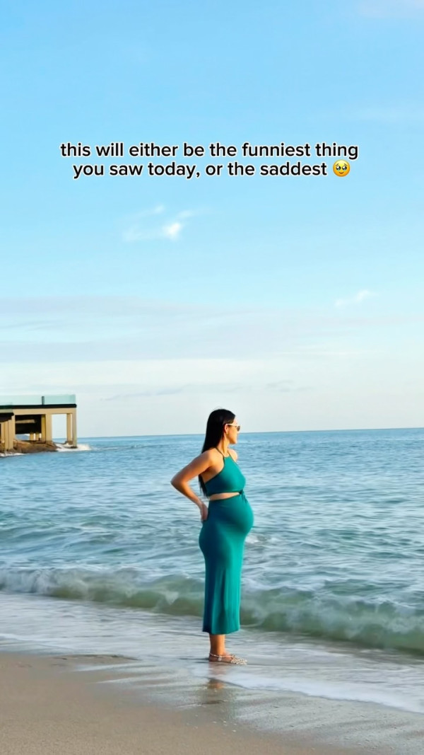 前TVB女星沖繩宮古島babymoon！佗巨肚曬泳裝孕照四肢纖幼肥肚不肥人 
