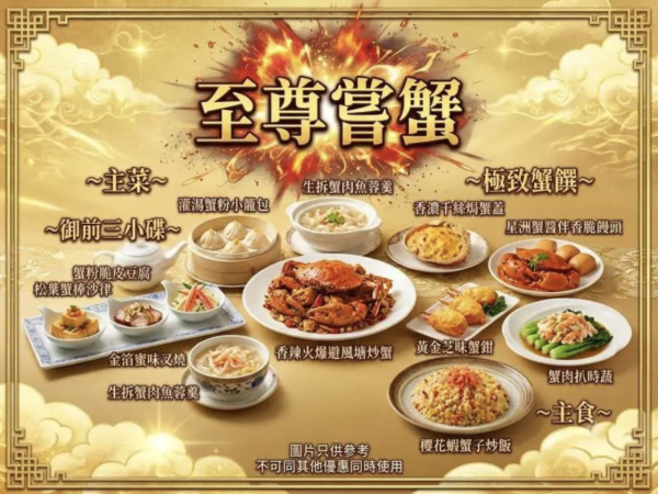 連鎖中菜雲海匯/囍慶$98片皮鴨放題！3小時任食點心＋燒味＋海鮮／半價至尊蟹宴歎9道菜 (附分店詳情)