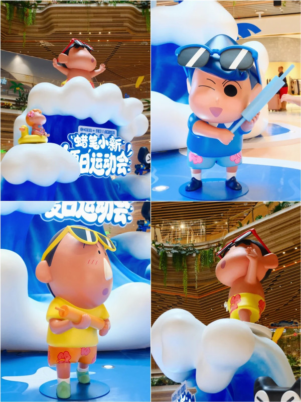 圖片來源:小紅書@Blink街角 深圳蠟筆小新夏日運動會限定快閃!打卡巨型曬黑版小新、齊坐貓咪校巴