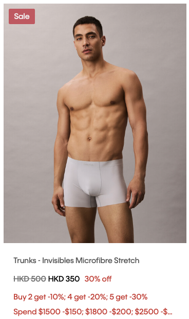 清貨優惠｜Calvin Klein勁減低至5折！逾千件單品大劈價！人氣內衣褲/牛仔褲/鞋履$80起
