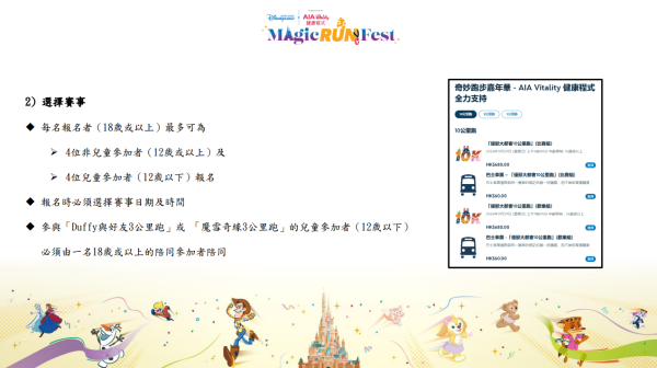 迪士尼奇妙跑步嘉年華2026報名教學步驟（圖片來源︰香港迪士尼）