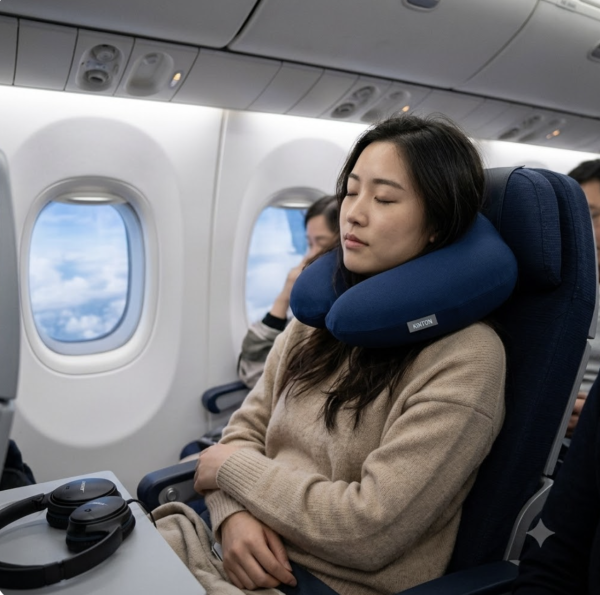 圖片來源:AI示意圖 告別坐飛機肩頸痛!旅行頸枕8款推介出遊必備 最平港幣入手/醫生監修充氣頸枕
