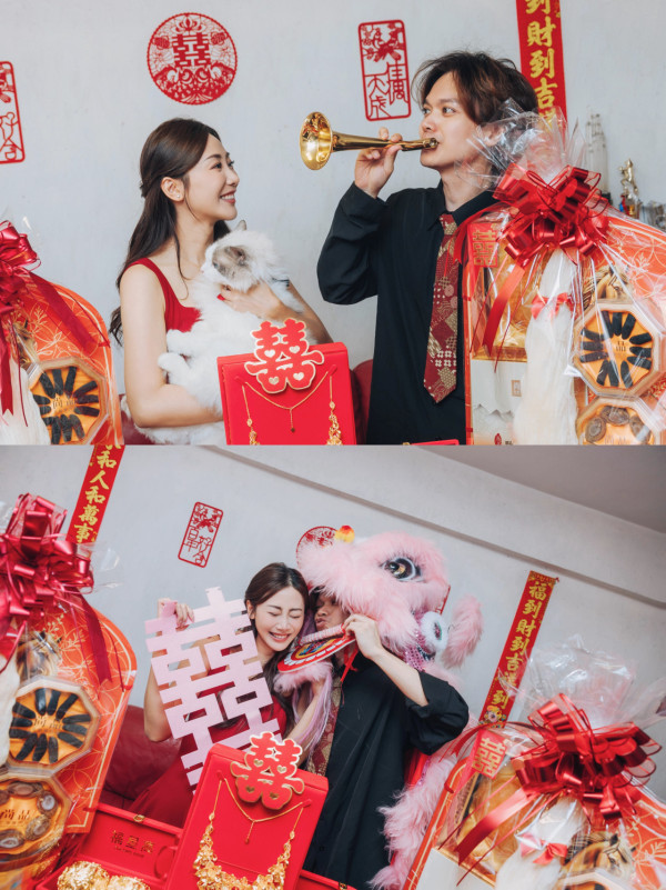 36歲女藝人閃婚曝過大禮奢華無比！嫁妝鋪滿地晒巨型龍鳳鈪：一切都好感動