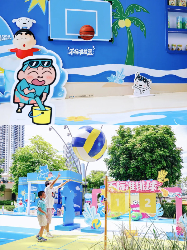 圖片來源:小紅書@深圳看展指南 深圳蠟筆小新夏日運動會限定快閃!打卡巨型曬黑版小新、齊坐貓咪校巴